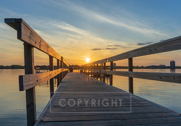 sun painted dock